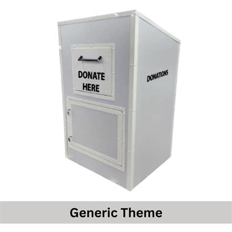 donation drop box metal chute|large capacity donation bins.